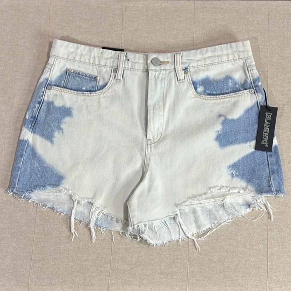 BLANKNYC The Barrow Vintage High Rise Denim Shorts Bleach Wash NWT Size 29